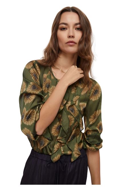 Camicia con rouches - VERDE Emme Marella | SALUTE006